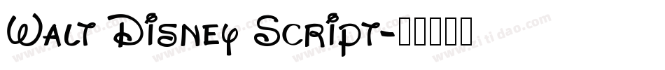 Walt Disney Script字体转换